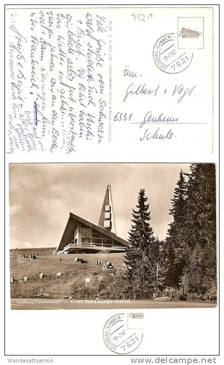 AK 306194 Feldberg/Schwarzwald - Kirche VERKLÄRUNG CHRISTI 18.-7.68 7821 FELDBERG (SCHWARZW) Nach Genheim - Feldberg