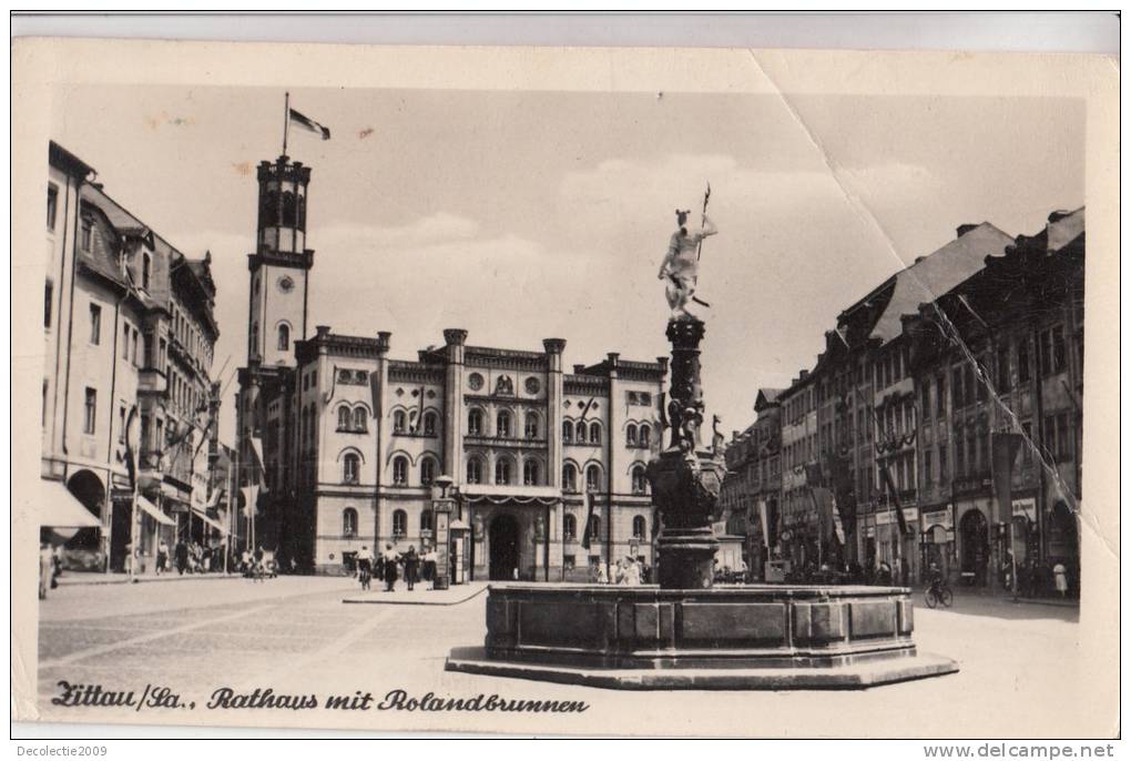 N2648 Zittau Sa Rathaus Mit Rolandbrunen Used Perfect Shape - Zittau