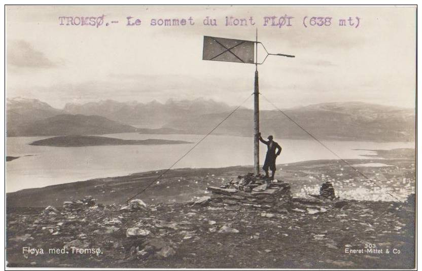 CPA NORVEGE NORWAY NORGE TROMSO Mount Flot Top Real Photo - Noruega