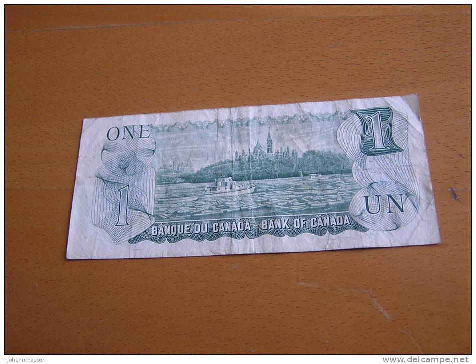 Billet   One Dollar  Canada  Banque Du Canada   Dans L' Etat - Canada