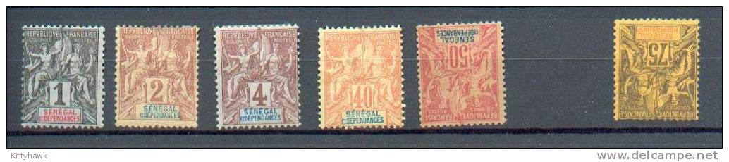 SEN 337 - YT8*-9*-10*-17*-18 (*) NSG-  / Le YT 19 (75 C) Non Compté Offert - Unused Stamps