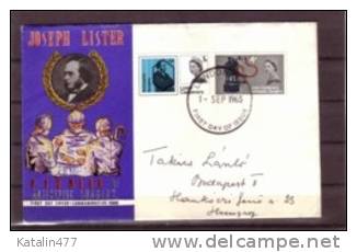 Great Britain, 1965. Antiseptic Surgery, PHosphored  - Circulated FDC  CV 18,-euro - 1952-71 Ediciones Pre-Decimales