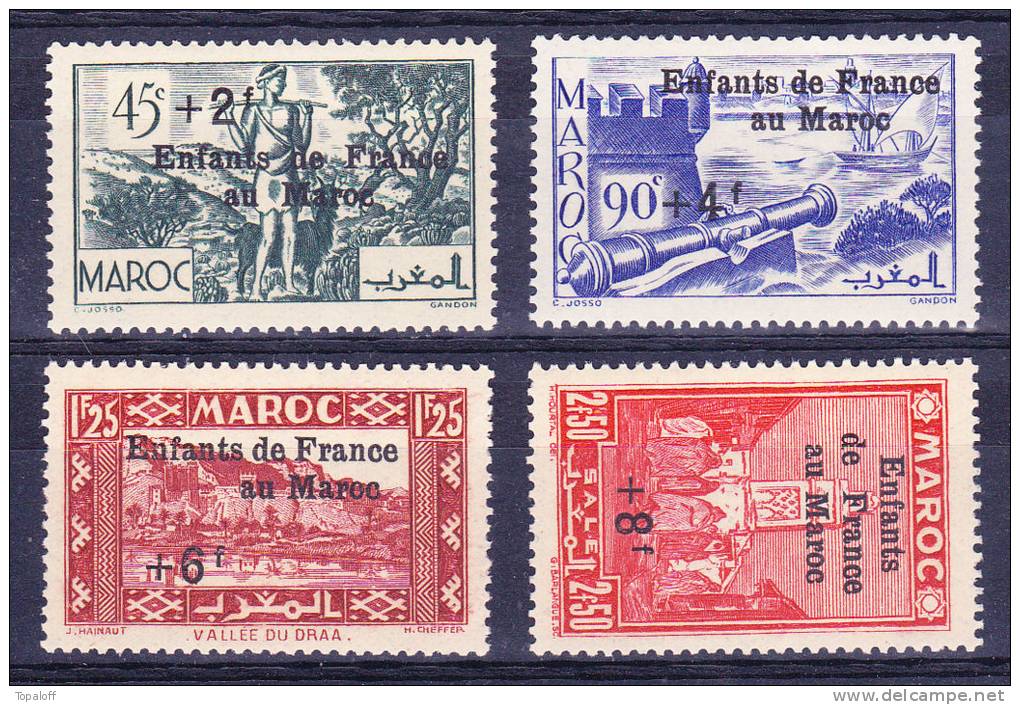 MAROC N°200/203 Neuf Sans Charniere      4 Timbres - Unused Stamps