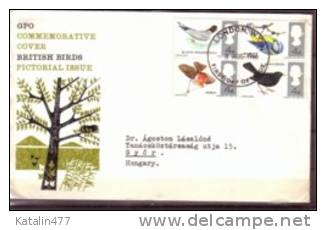 Great Britain, 1966. British Birds  - Circulated FDC - 1952-71 Ediciones Pre-Decimales