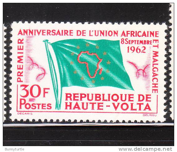 Upper Volta Republic 1962 African Malgache Union Issue Flag MNH - Timbres