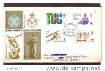 Great Britain, 1968. Anniversary, Mixed Issue. - Circulated FDC - 1952-1971 Em. Prédécimales