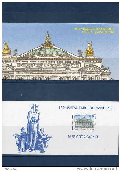 FRANCE :  "Opéra Garnier 2006" : Edifice De L´Opéra Garnier à  Paris    - - Souvenir Blocks & Sheetlets