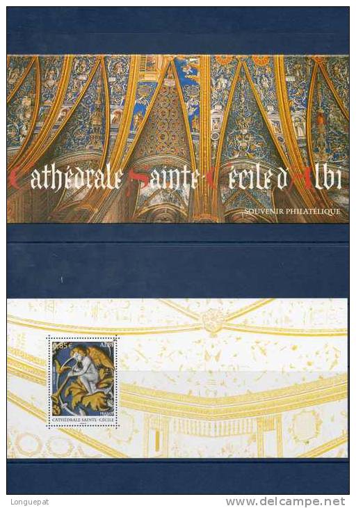 FRANCE : Cathédrale D´Albi : Ange Avec Trompette, Détail Peinture De La Voûte. - Souvenir Blocks & Sheetlets