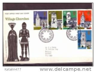 Great Britain, 1972. Village Churches  -   Circulated  FDC - Local Issues