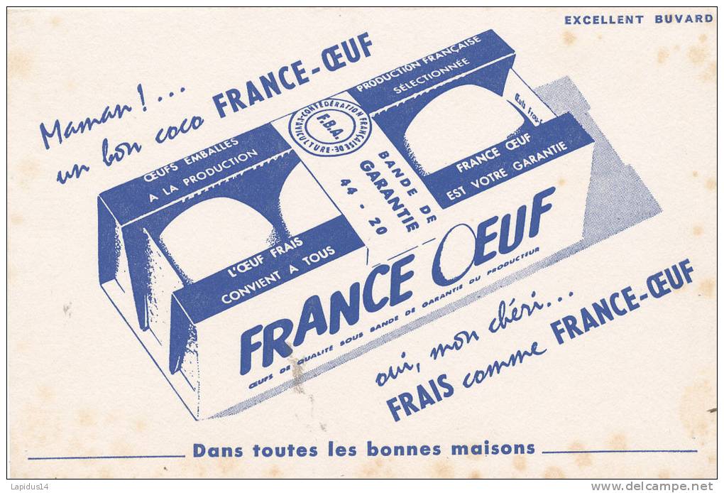 BU 814 / BUVARD     FRANCE OEUF - Produits Laitiers