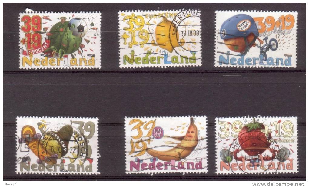 Nederland 2004 Nvph Nr 2295 A Tm 2295 F, Mi Nr 2248 Tm 2253, Kinderpostzegels, Gezonde Voeding En Sport - Used Stamps