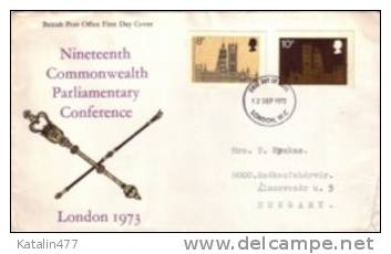 Great Britain, 1973. Commonwealth Parliamentary Conference, London -   Circulated  FDC - 1971-1980 Decimal Issues