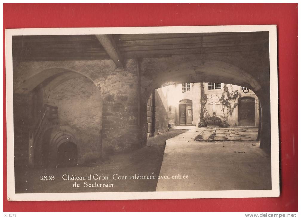 B927 Château D'Oron Cour Intérieure Avec Entrée Du Souterrain.Cachet Mont-Pélerin Pour Puidoux En 1931.Chapallaz 2838 - Puidoux