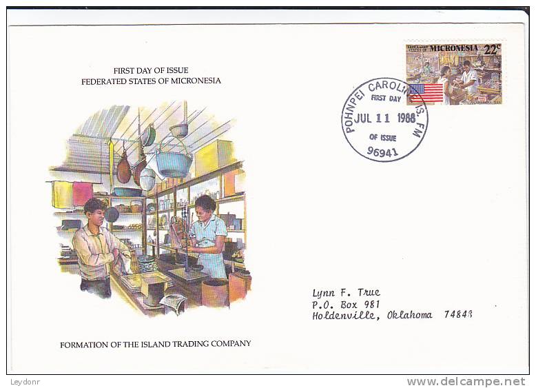 FDC US Trust Territory - Formation Of The Island Trading Company, 1988 - Micronesia - Micronésie