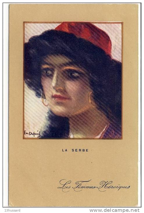 Carte Postale Ancienne Illustrateur Dupuis - Les Femmes Héroïques. La Serbe - Serbie - Dupuis, Emile