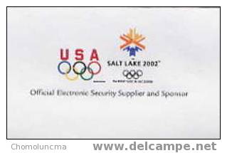 USA Official Sponsor Salt Lake City 2002 Jeux Olympiques D'Hiver Winter Olympics Games Olympische Winterspiele - Winter 2002: Salt Lake City