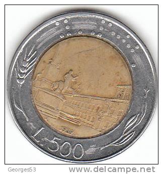 PIECE   ITALIE  L.500    1989 - 500 Liras