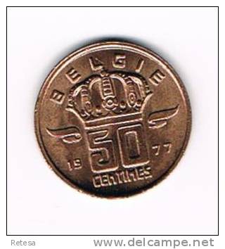 00  BOUDEWIJN  50 CENTIEM 1977  VL  K  MIJNWERKER - 50 Cent