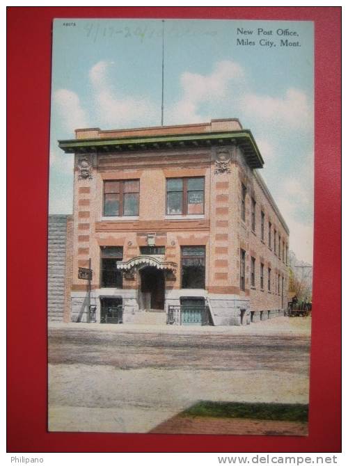 - Montana > Miles City  New Post Office  Ca 1910 K ===   ===ref 309 - Miles City