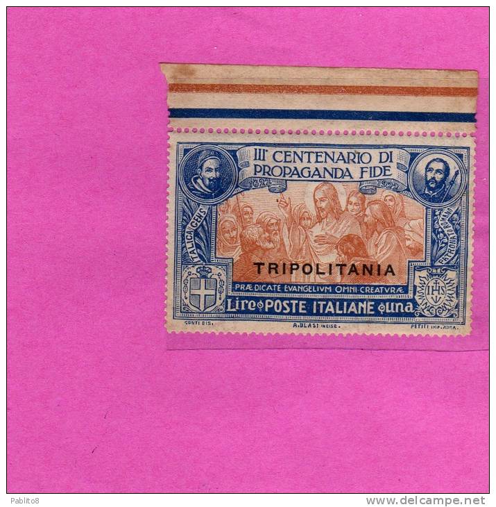 TRIPOLITANIA 1923 PROPAGANDA FIDE 1 LIRA  MNH - Tripolitania