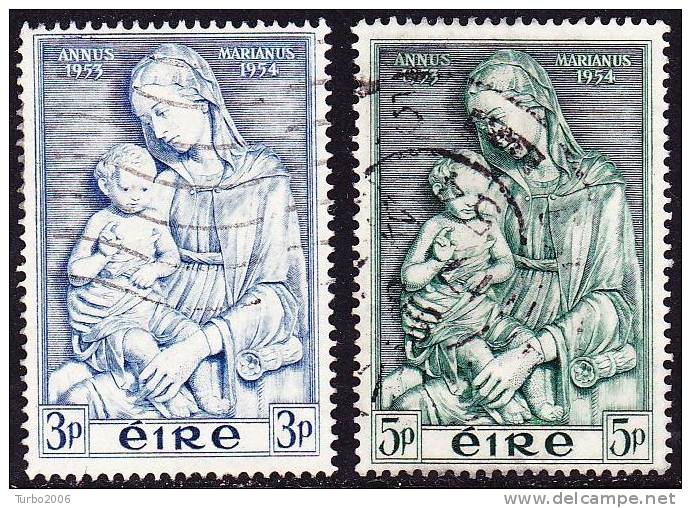 IRELAND 1954 St. Mary's Year Complete Set Michel 120 / 121 - Oblitérés