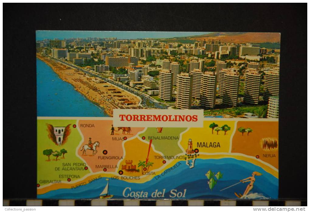 CARTE GEOGRAPHIQUE COSTA DEL SOL TORREMOLINOS - Carte Geografiche