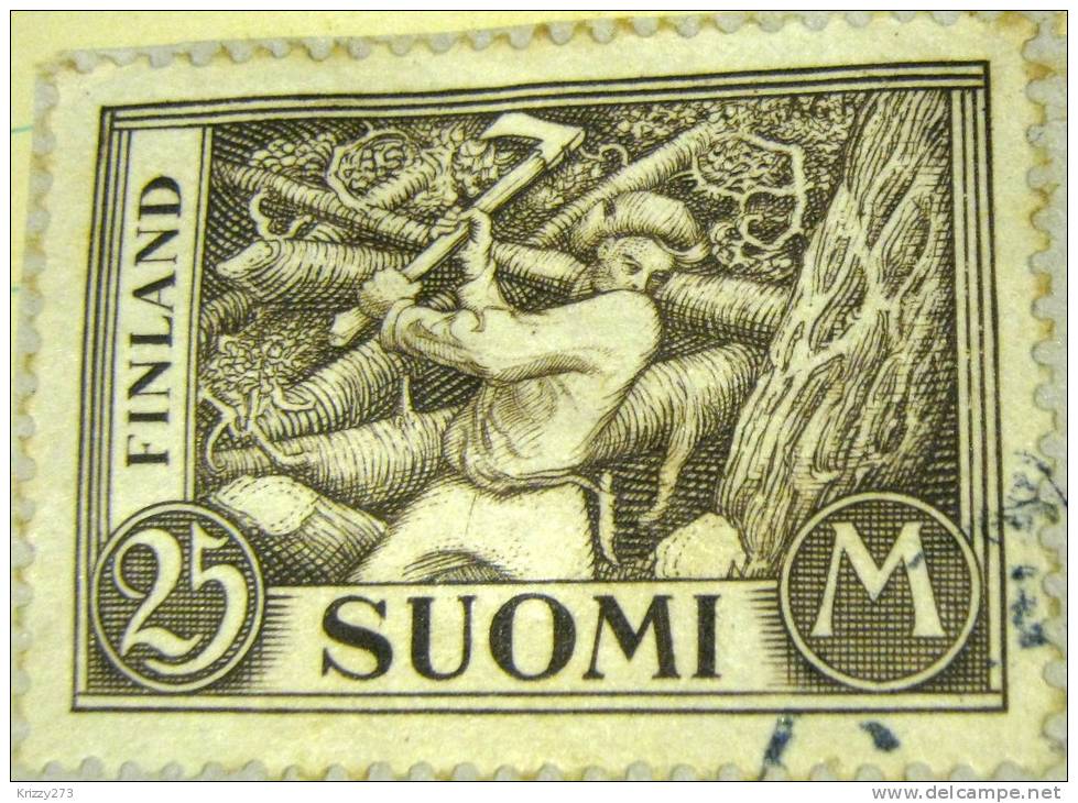 Finland 1930 Wood Cutter 25m - Used - Used Stamps