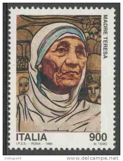 Italy Italie Italia 1998 Mi 2588 ** Mother Teresa (1910-1997) Founder Missionaries Of Charity - Nobel Prize Peace 1979 - Madre Teresa