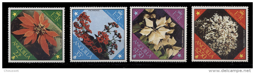 Anguilla ** N° 334 à 337 - Noël. Fleurs De Noël - Anguilla (1968-...)