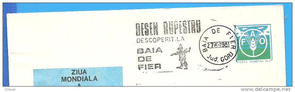 Cancel Drawing Cave, Neolithic  ROMANIA Postal Stationery Cover 1981 - Vor- Und Frühgeschichte