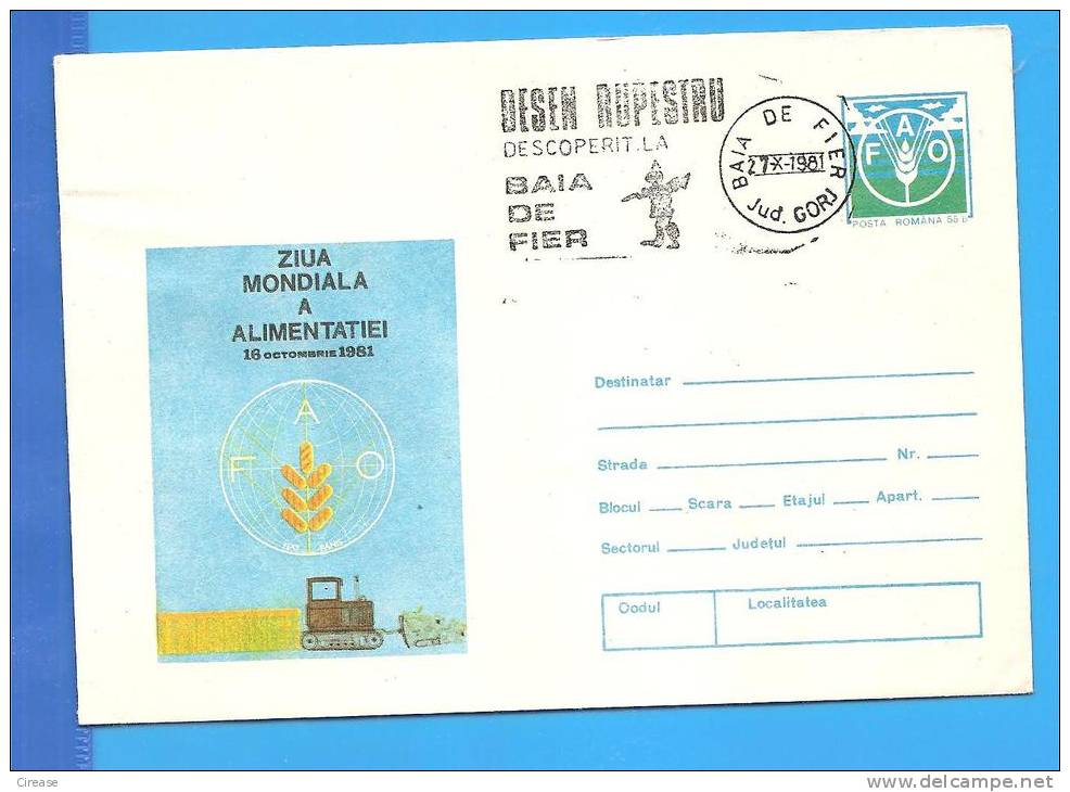 Cancel Drawing Cave, Neolithic  ROMANIA Postal Stationery Cover 1981 - Vor- Und Frühgeschichte