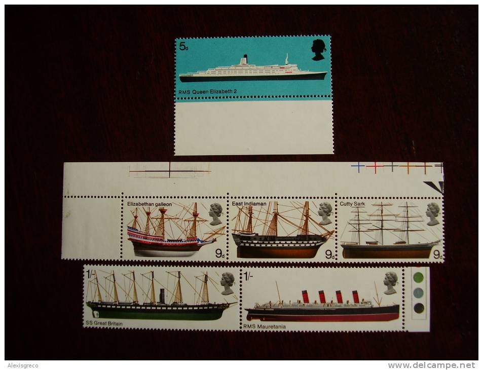 GB 1969  BRITISH SHIPS  Issue 15th.January  MNH Full Set Six Stamps To One Shilling. - Unused Stamps