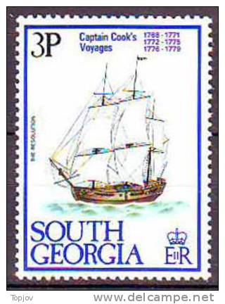 FALKLAND - South Georgia  -BICENTENARY OF CAPTAIN COOK  - SHIPS - **MNH - 1979 - Erforscher