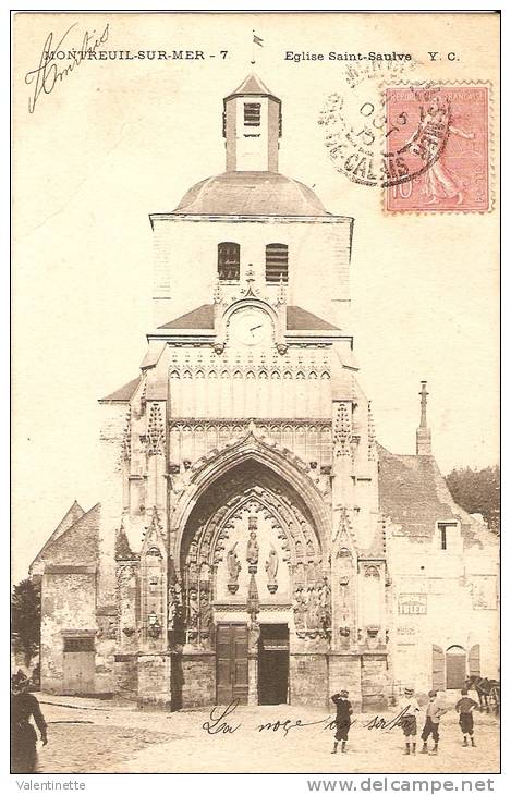 62 MONTREUIL - SUR - MER - Eglise Saint - Saulve 1905 - Montreuil