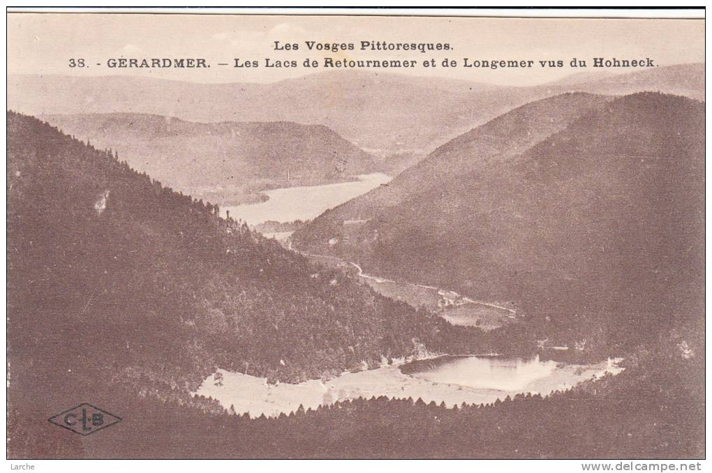 Dép. 88 - GERARDMER. - Les Lacs De Retournemer Et De Longemer Vus Du Hohneck. C. Lardier. N° 38 - Gerardmer