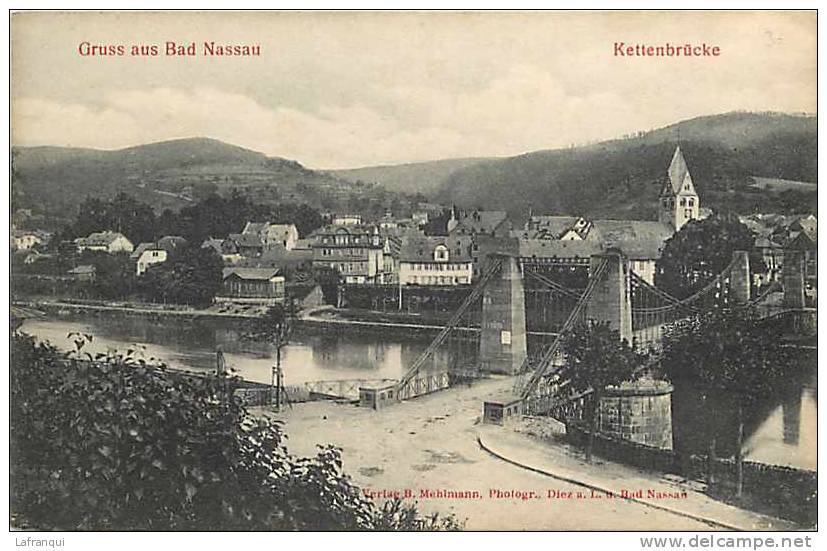 Allemagne - Ref  621- Gruss Aus Bad Nassau - Kettenbrucke   - Carte Bon Etat - - Nassau