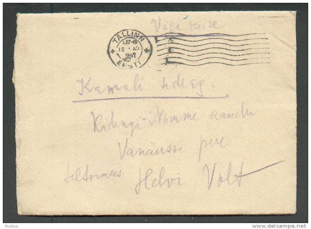 1947 Russia Ussr Estonia Essr, 2x 10+ 2 X5 KOP. Tractor CANCELLED TALLINN , OLD COVER - Covers & Documents