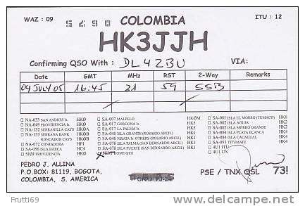 QSL-CARDS - AK 92064 Colombia - Bogota - Radio Amateur
