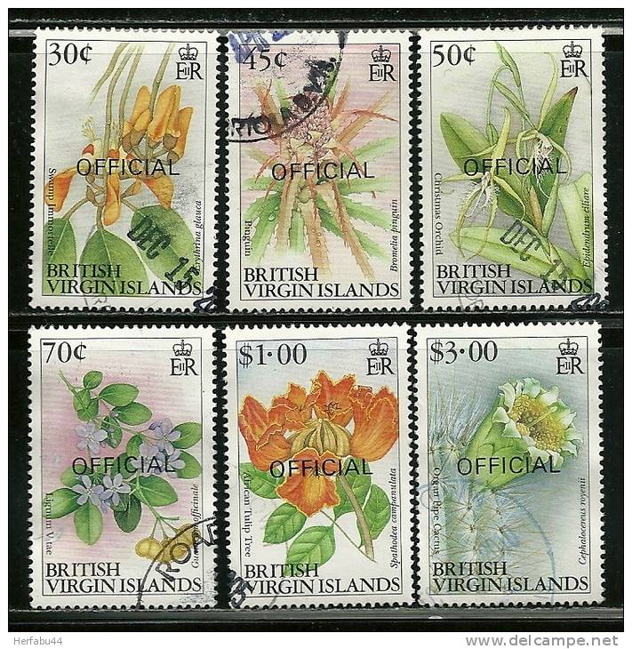 British Virgin Islands     "Official Stamps"  SC# O61,O64-69   Used  SCV$ 22.90 - Britse Maagdeneilanden