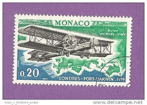 MONACO TIMBRE N° 644 OBLITERE RALLYE AERIEN AVION - Altri & Non Classificati