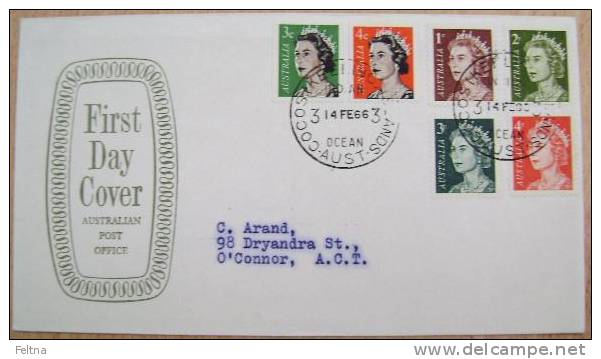 1966 SENT AUSTRALIA FDC QUEEN ELISABETH II SET - Royalties, Royals