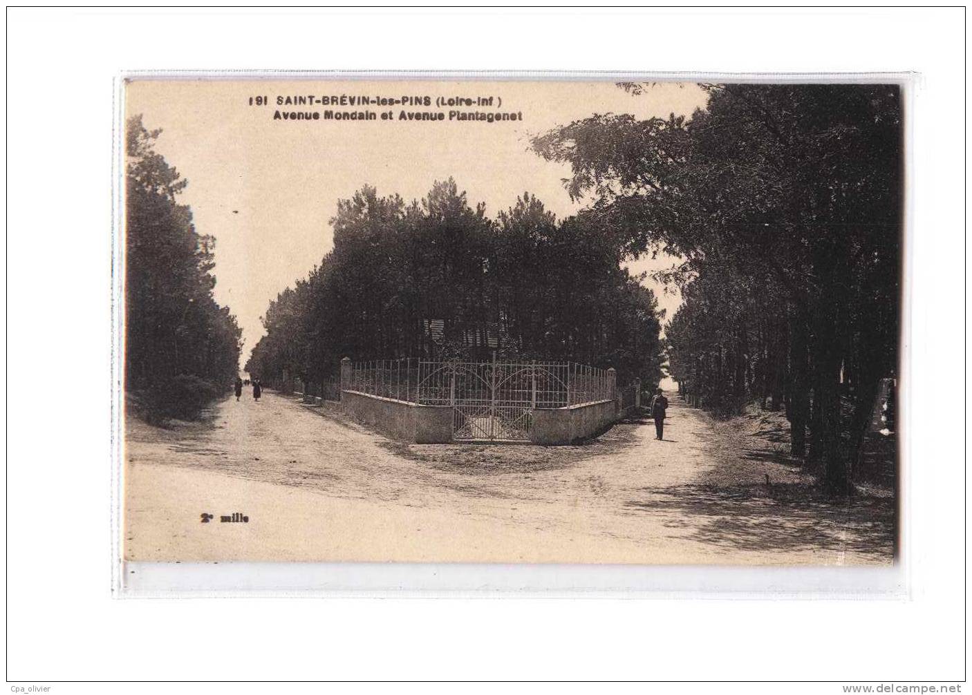 44 ST BREVIN LES PINS Avenue Mondain, Avenue Plantagenet, Ed Chapeau 191, 193? *** ETAT *** - Saint-Brevin-les-Pins