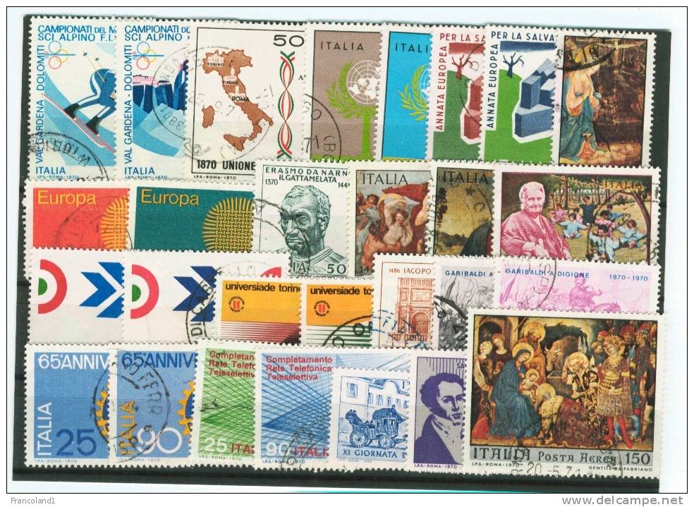 1970 Repubblica Annata Completa 28 Valori N. 1116-1142 + A158 TIMBRATI Used - Années Complètes