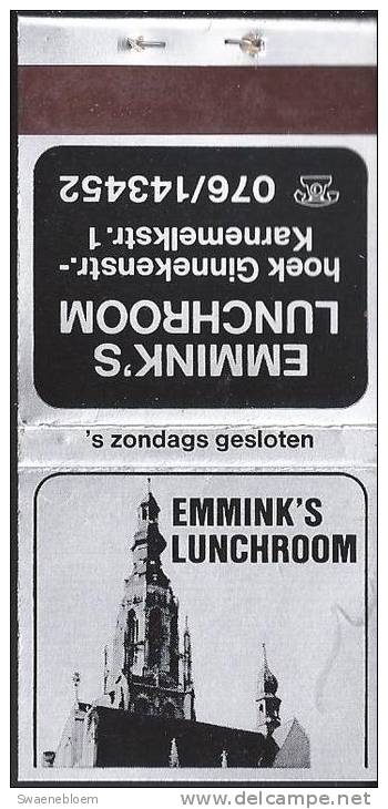 Lucifermapje - Emmink's Lunchroom Breda Ginnekenstraat - Allumettes, Matchbox, Lucifer, Matches, Luciferdoos. 2 Scans - Zündholzschachteln