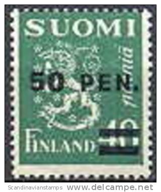 Finland 1931 Opdruk 50-40 Pen Type I Wapentype Leeuw PF-MNH-NEUF - Nuevos