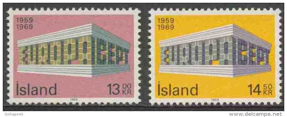 Iceland Island 1969 Mi 428 /9 YT 383 /4 ** „EUROPA“ Und „CEPT“ In The Form Of Temple / Tempelform - Ongebruikt