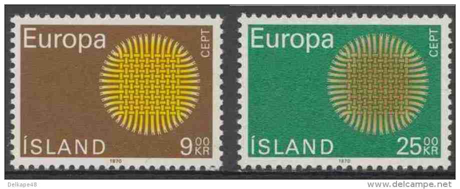 Iceland Island 1970 Mi 442 /3 YT 395 /6 ** Wattlework As Sun Symbol / Flechtwerk Als Sonnensymbol - Neufs