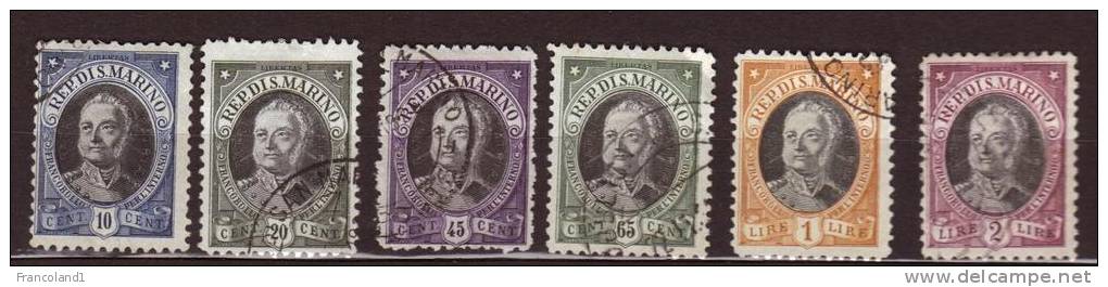 1926 S. Marino - Onofri N. 123 -8  Serie Completa Timbrati Used - Used Stamps