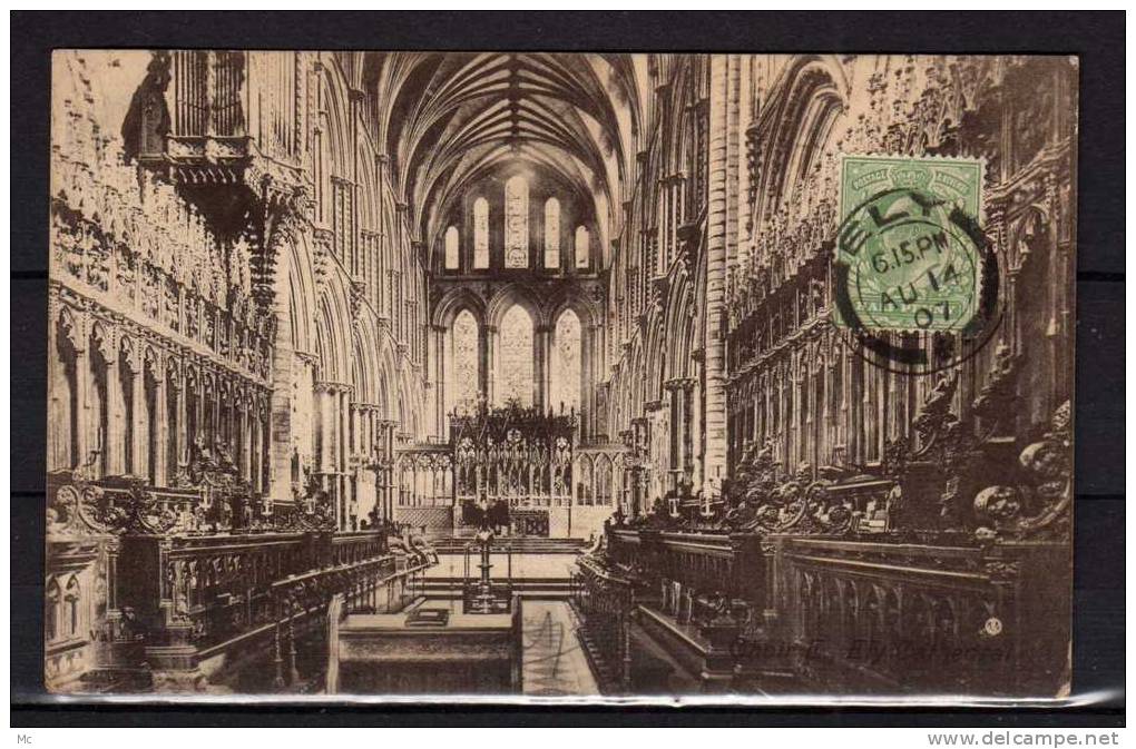 Angleterre - Cambridgeshire X 4 Cartes - Choir E., Ely Cathedral - Bishop Alcock's Chapel - View Front - From The Park - Ely