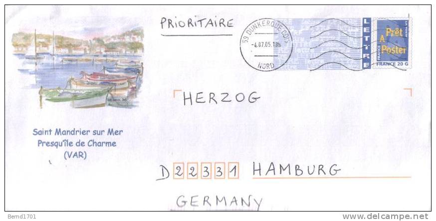 Frankreich / France - Umschlag Echt Gelaufen / Cover Used  (d008) - Pseudo-officiële  Postwaardestukken